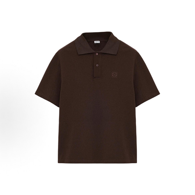 loewe subtle anagram embroidered short sleeve polo shirt